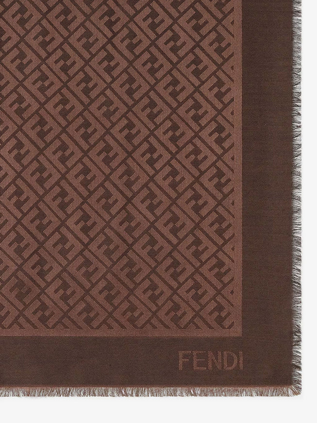 Fendi Ff Cotton And Wool Shawl