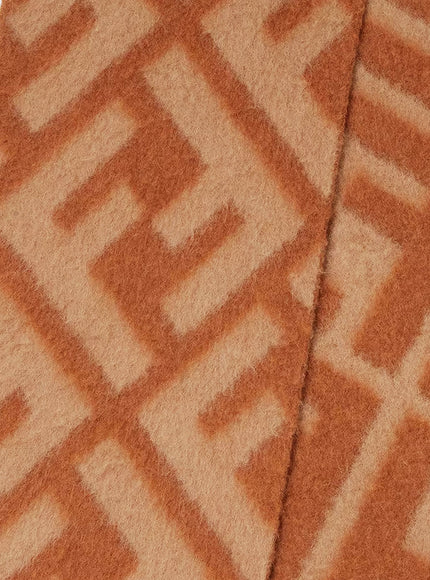 Fendi Alpaca And Wool Ff Scarf