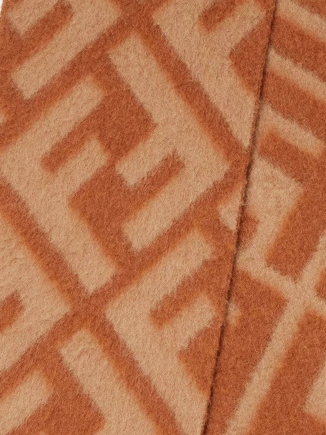 Fendi Alpaca And Wool Ff Scarf