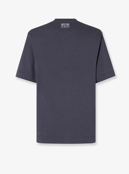 Fendi Cotton T-Shirt With Ff Embroidery