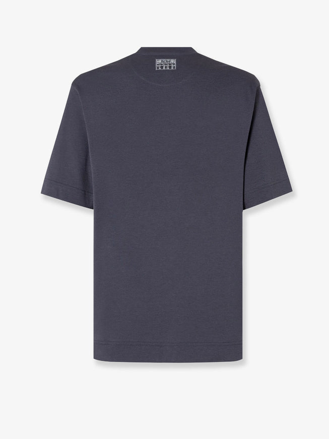 Fendi Cotton T-Shirt With Ff Embroidery