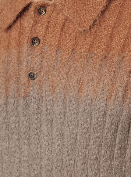 Fendi Dégradé Mohair And Wool Polo Shirt