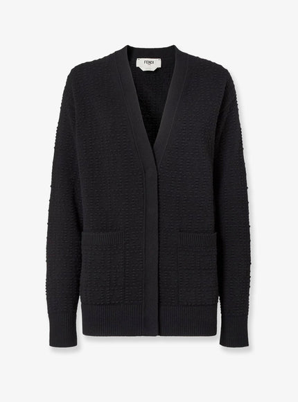 Fendi Wool And Cashmere Cardigan Black