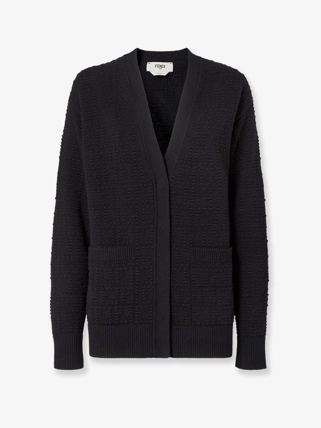 Fendi Wool And Cashmere Cardigan Black