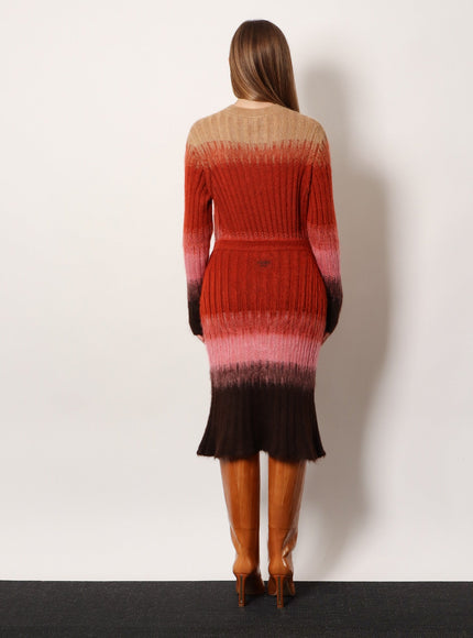 Fendi Dégradé Mohair And Wool Skirt