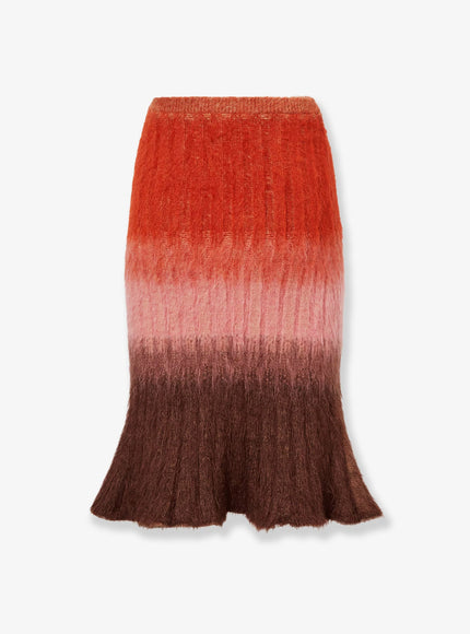Fendi Dégradé Mohair And Wool Skirt