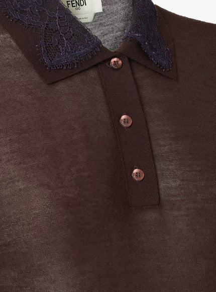 Fendi Lingerie Cashmere And Silk Polo Shirt