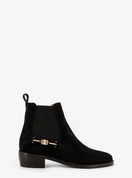 Ferragamo Chelsea Suede Ankle Boots Nero