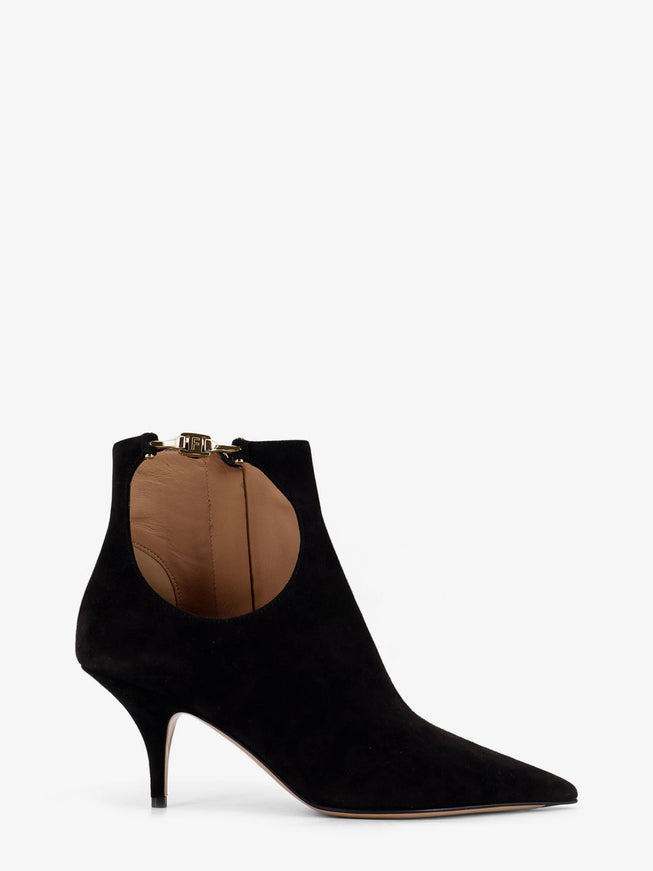 Ferragamo Agia 70 Suede Ankle Boots Nero