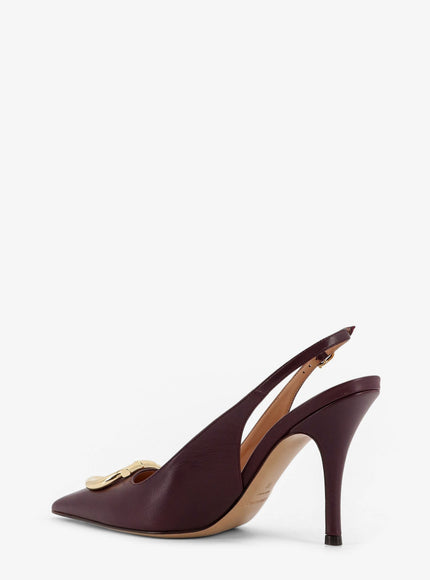 Ferragamo Sara 95 Leather Slingback Pumps
