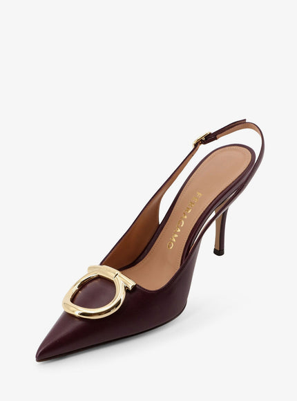 Ferragamo Sara 95 Leather Slingback Pumps