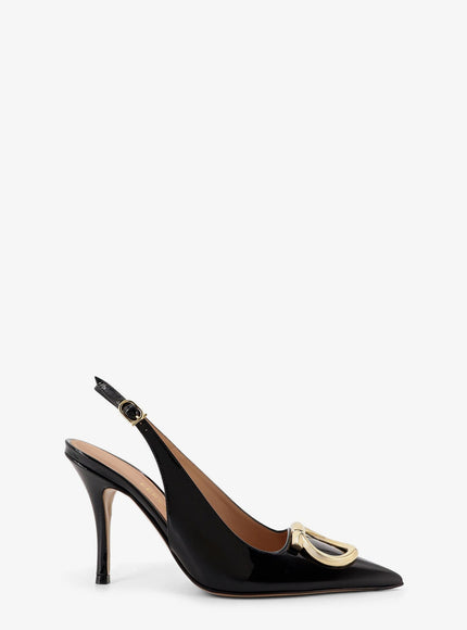 Ferragamo Sara 95 Leather Slingback Pumps Nero