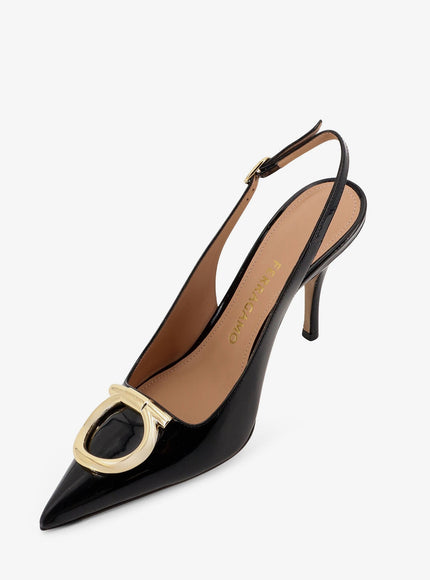 Ferragamo Sara 95 Leather Slingback Pumps