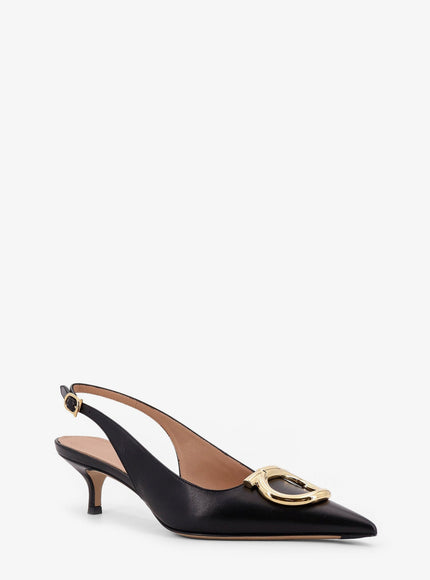 Ferragamo Sara Leather Décolleté With Gancini Detail