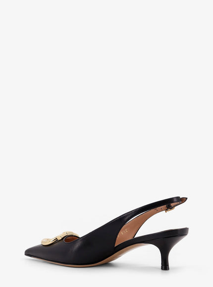 Ferragamo Sara Leather Décolleté With Gancini Detail