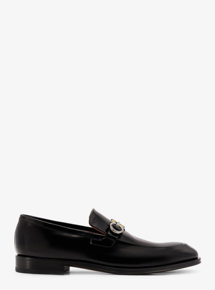 Ferragamo Leather Loafers Nero