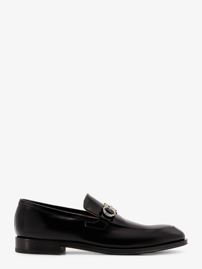 Ferragamo Leather Loafers Nero