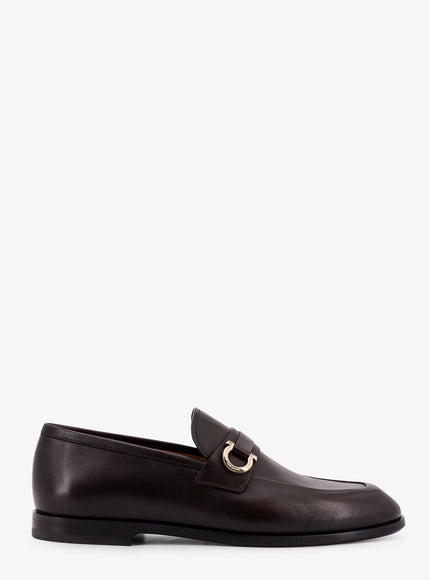 Ferragamo Florio Leather Loafers Marrone