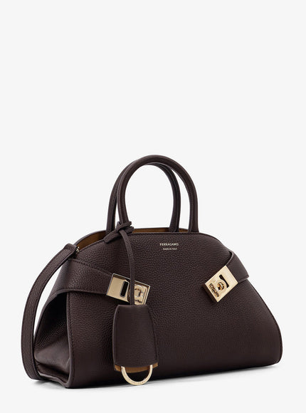 Ferragamo Hug Mini Ribbed Suede Shoulder Bag