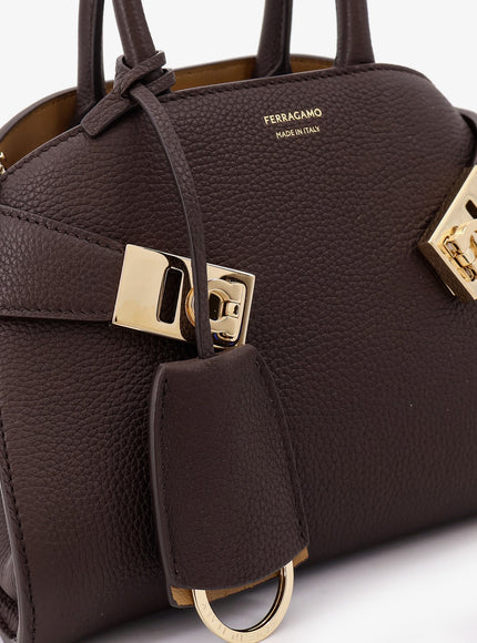 Ferragamo Hug Mini Ribbed Suede Shoulder Bag