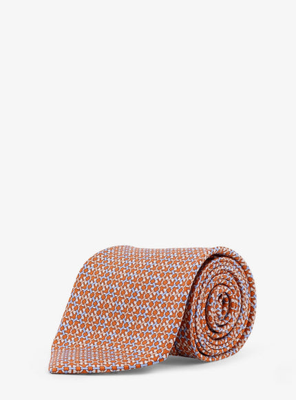 Ferragamo Silk Tie Uni Arancio