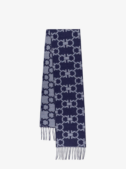 Ferragamo Wool Scarf Uni Blu