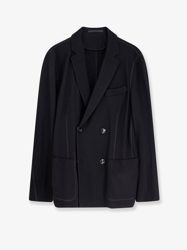 Giorgio Armani Double-Breasted Cashmere Blazer Black