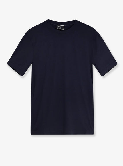 Giorgio Armani Viscose Blend T-Shirt Blu Navy