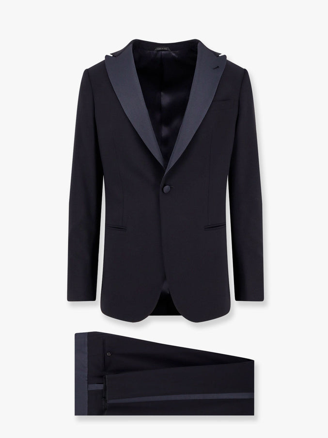Giorgio Armani Soho Virgin Wool Tuxedo Dark Navy