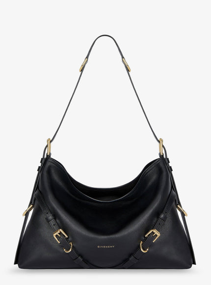 Givenchy Voyou Medium Leather Shoulder Bag Uni Black
