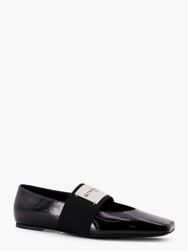 Givenchy Patent Leather Ballerinas With Maxi Logo Label