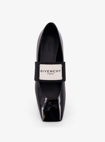Givenchy Patent Leather Ballerinas With Maxi Logo Label