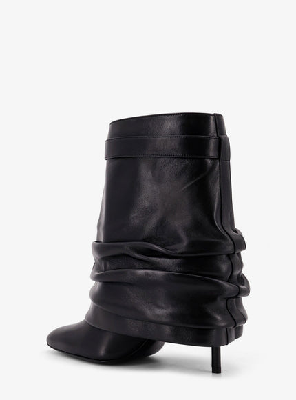 Givenchy Shark Lock Stiletto Leather Ankle Boots