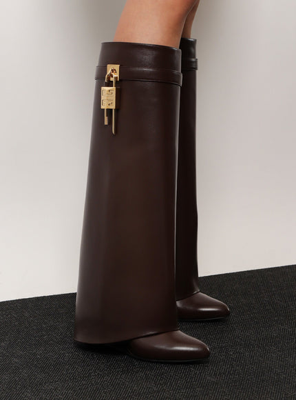 Givenchy Shark Lock Leather Boots