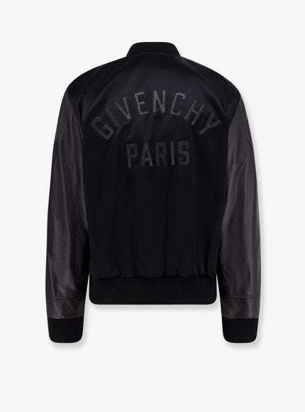 Givenchy Cotton And Nylon Jacket With Leather Sleeves