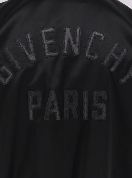 Givenchy Cotton And Nylon Jacket With Leather Sleeves