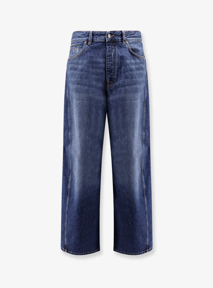 Givenchy Twisted Stone-Washed Denim Jeans Dark Blue