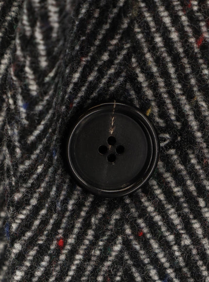 Givenchy Wool Blend Coat With Herringbone Motif