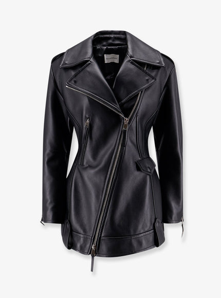 Givenchy Waisted Leather Jacket 36 Black