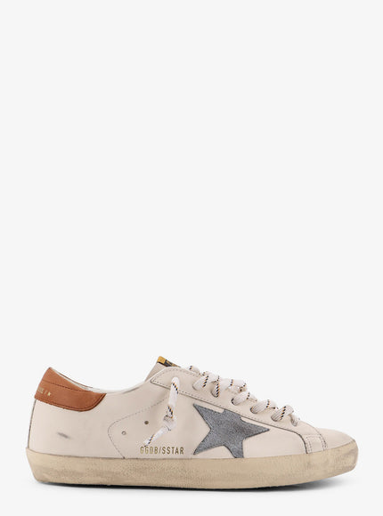 Golden Goose Deluxe Brand Super-Star Classic With List Leather Sneakers White Grey Brown