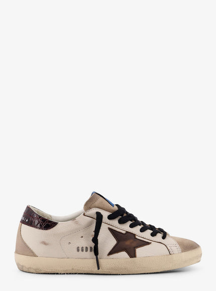 Golden Goose Deluxe Brand Super-Star Classic With Spur Leather Low-Top Sneakers White Beige Brown