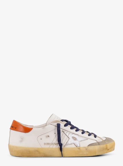 Golden Goose Deluxe Brand Super-Star Penstar Classic With List Leather Low-Top Sneakers White Silver