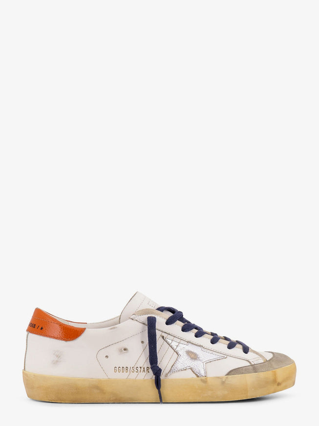 Golden Goose Deluxe Brand Super-Star Penstar Classic With List Leather Low-Top Sneakers White Silver