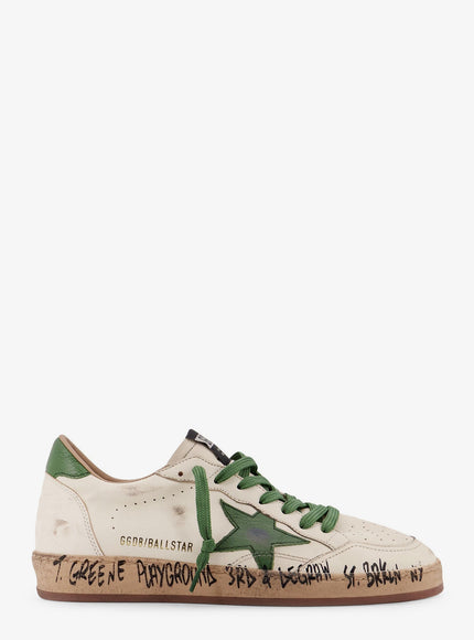 Golden Goose Deluxe Brand Ball Star Leather Sneakers White Green