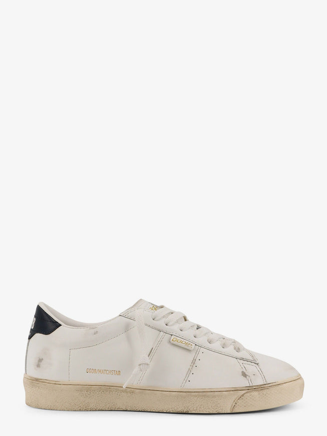 Golden Goose Deluxe Brand Matchstar Leather Sneakers White Blue