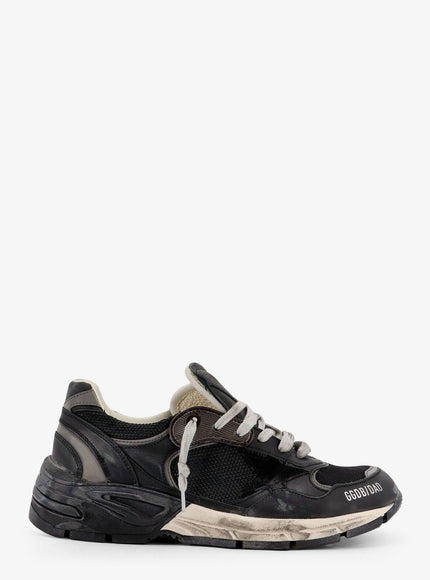 Golden Goose Deluxe Brand Running Dad New Mesh And Leather Sneakers Back Dark Grey