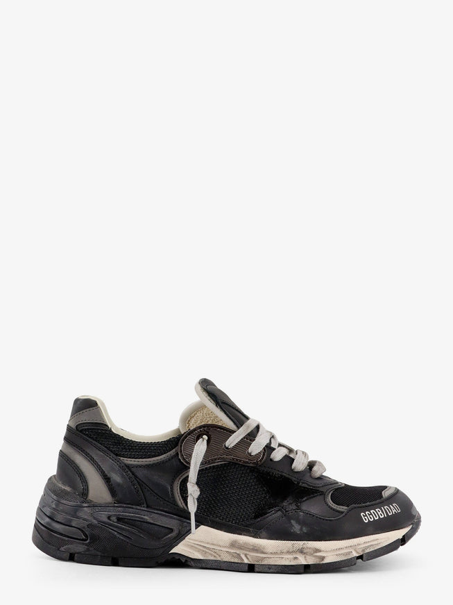 Golden Goose Deluxe Brand Running Dad New Mesh And Leather Sneakers Back Dark Grey