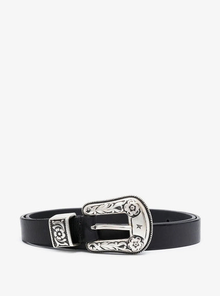 Golden Goose Deluxe Brand Hip Lace Leather Belt Black