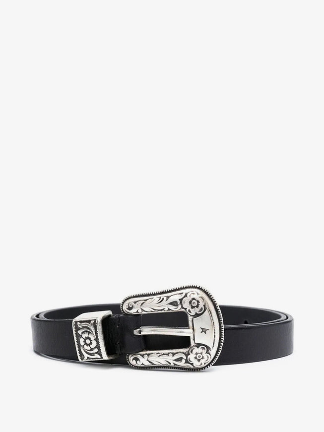 Golden Goose Deluxe Brand Hip Lace Leather Belt Black