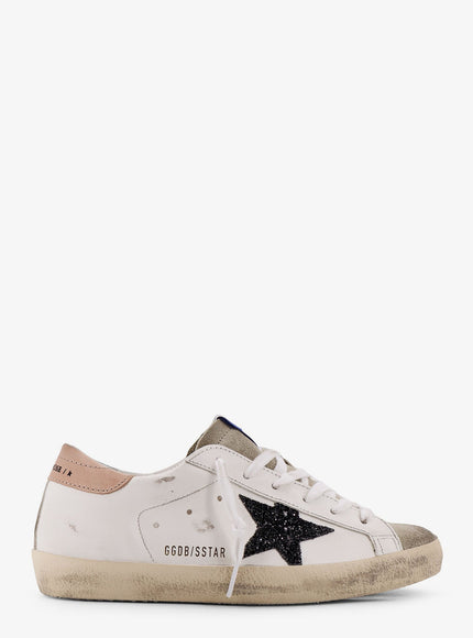 Golden Goose Deluxe Brand Super-Star Classic With List Leather Low-Top Sneakers White Taupe Black Dove Grey